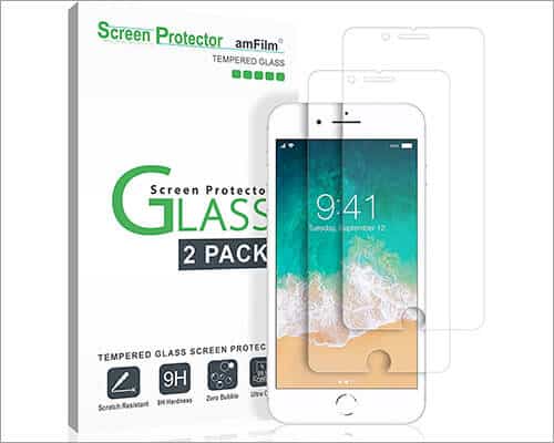 amFilm iPhone 8 7 Glass Screen Protector