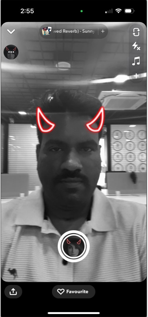 Devil lens in Snapchat