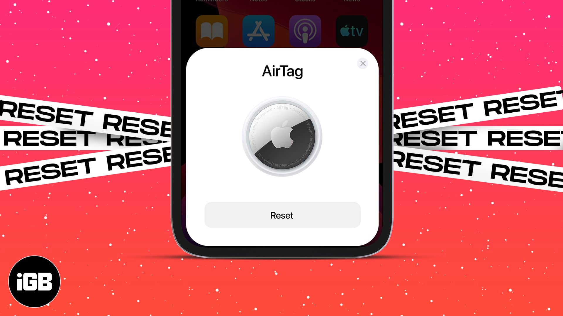 How to reset an airtag