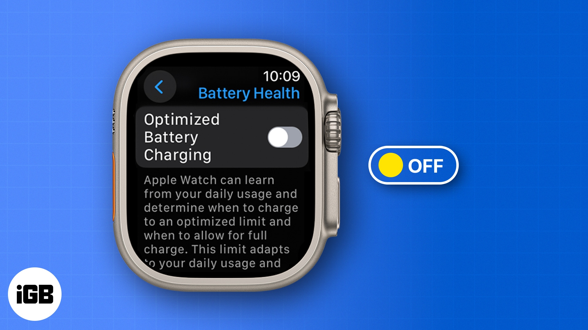 How to turn off Optimized Battery Charging on Apple Watch