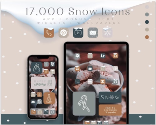 iOS snowy app icons