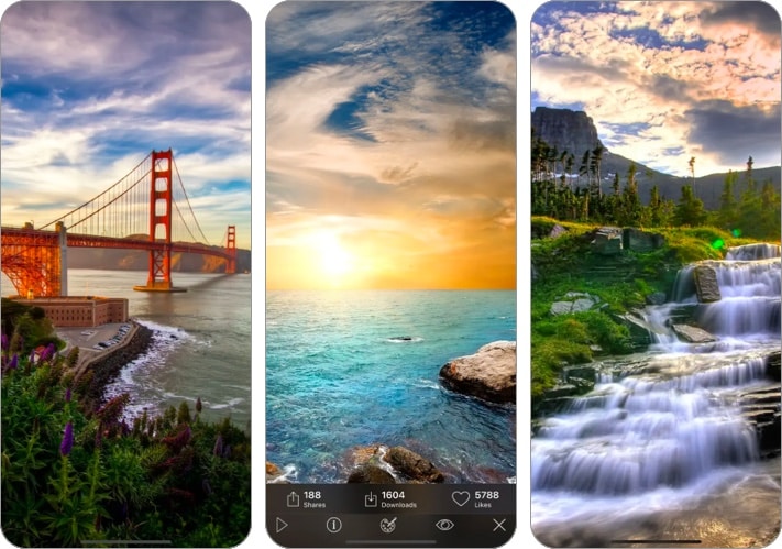 Kappboom Live Wallpapers iOS app screenshots