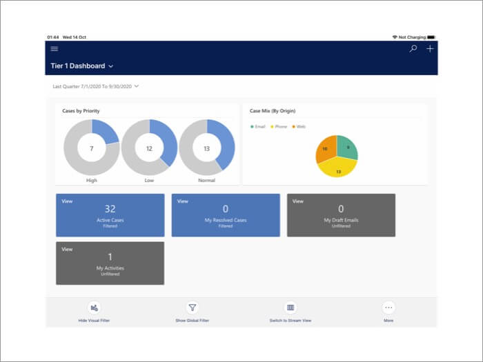 Microsoft Dynamics CRM iPad App Screenshot