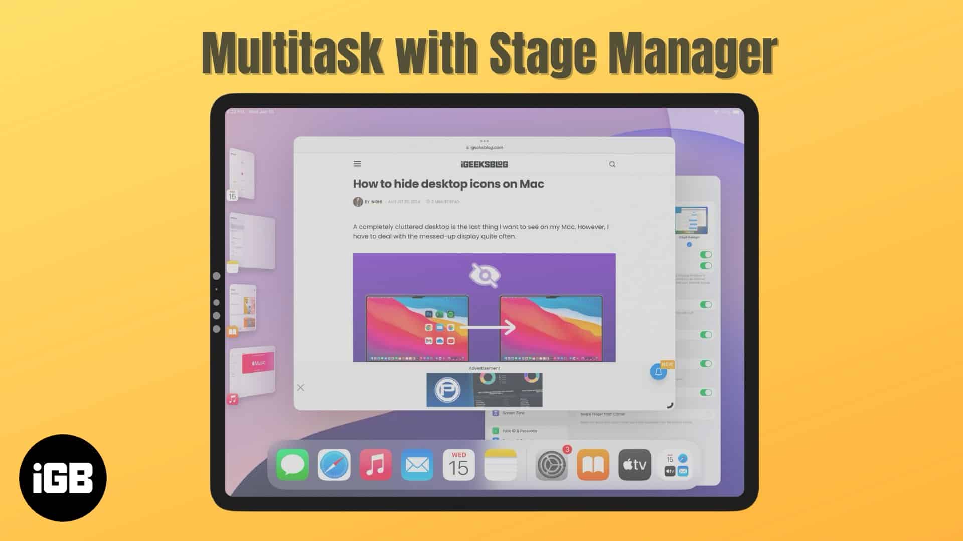 Multitask on iPad with Stage Manager