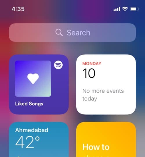 Spotify third party iPhone Home Screen widget