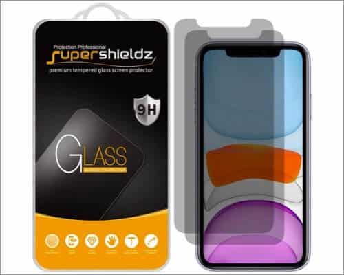 supershieldz iphone xr anti spy screen protector