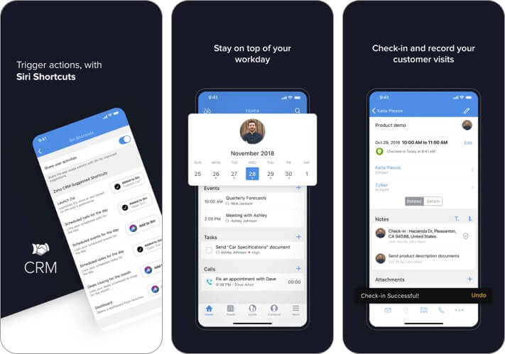 Zoho CRM iPhone and iPad App Screenshot